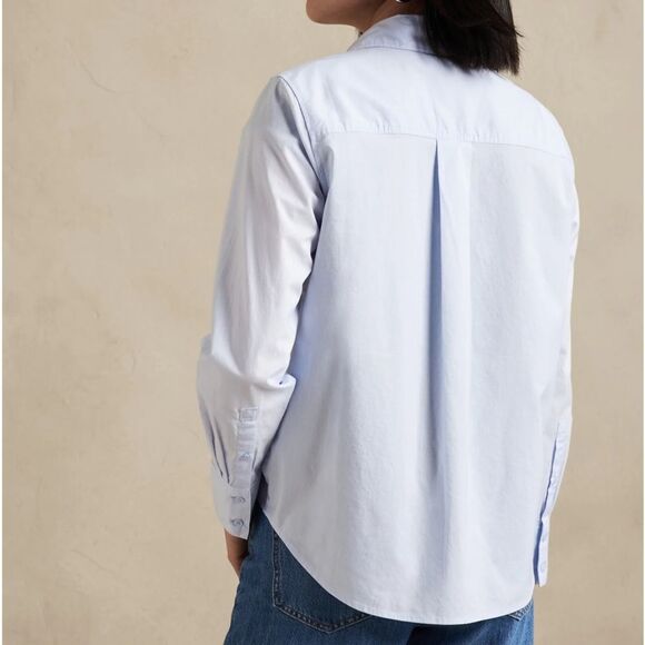 Banana Republic CLASSIC COTTON SHIRT Light Purple s nwt - Picture 3 of 10